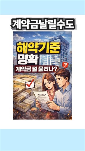 오피스텔·상가 계약, 이제 해약 기준 달라진다 #계약금 #전세사기