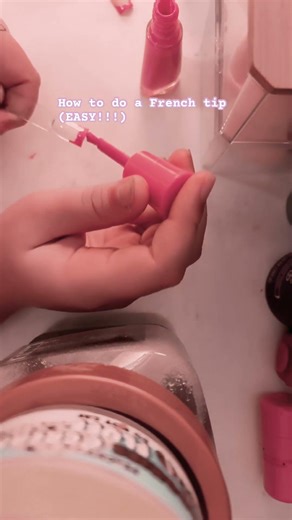 How to do a French Tip (EASY) #foryou #frenchtips