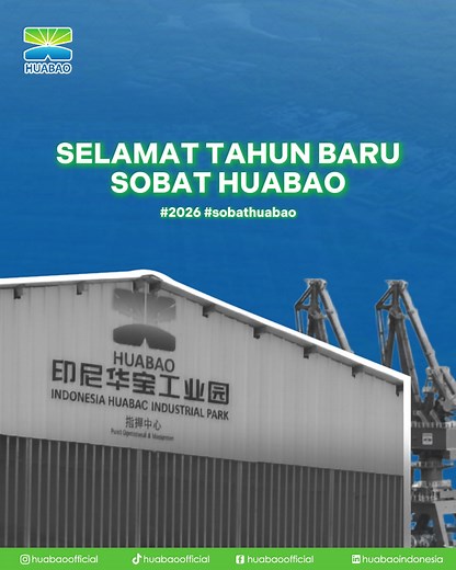 Hi #SobatHuabao! Setiap awal adalah kesempatan baru. Mari kita jadikan tahun ini lebih bermakna dengan cinta, kerja keras, dan doa terbaik. Semoga 2026 ini Huabao Indonesia dilimpahi berkah, terus berkembang maju menjadi perusahaan berkelas dunia dan menjadi tempat kerja yang produktif serta harmonis bagi semua karyawan. #HuabaoUntukIndonesia #TahunBaru2026 #HuabaoIndonesia #BTIIG #Zhenshi #Hanrui #FreeNow #SII