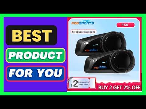 Fodsports FX6 Intercom Motorcycle Walkie-Talkie Helmet Headset