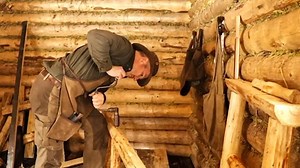 100K views · 316 reactions | I make a rustic kitchen table for my off grid log cabin with from wood from the forest. | My Self Reliance | Facebook