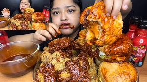 SAMYANG EXTREMELY SPICY SAUCE CHALLENGE WITH CHICKEN AND CHICKEN BURGERS 🍔 SPICY FOOD CHALLENGE 🥵 | MaddyEats
