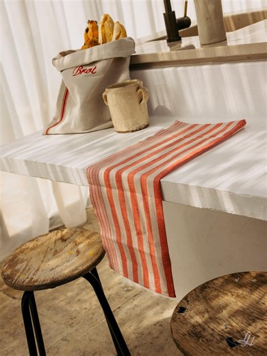 Linen Cotton Tea Towel Satin Stripe Colorful, Premium Half Linen Dish Towel, European Flax, Artisan Made in Germany Since 1905 - Etsy