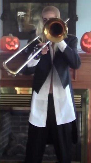 Let's do the Time Warp AGAIN with ‪@melissagardiner480‬ #rhps #halloween #trombone #spookyszn