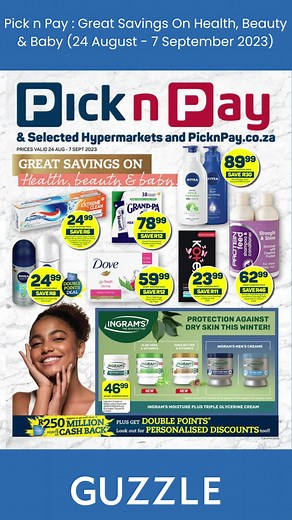 Pick n Pay Health, Beauty & Baby Savings (24 August - 07 September 2023)