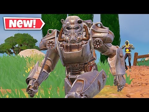 NEW T-60 POWER ARMOR Skin Gameplay In Fortnite! (FALLOUT 4)