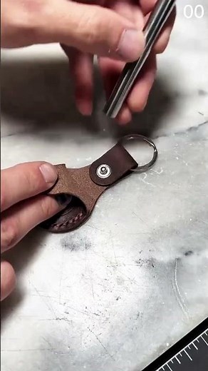 Techniques for attaching leather key chains neatly and precisely