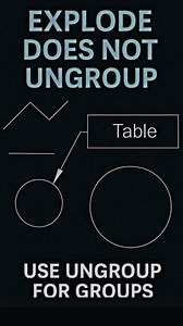 Explode doesn't ungroup | Auto CAD And Excell design Pro Tips
