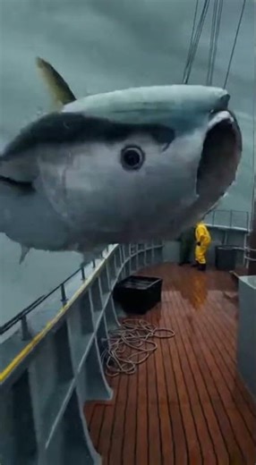 What the hell?! 🤯巨大鮪魚爆衝！🫨거대 블루핀?! 😱 #shorts #viral