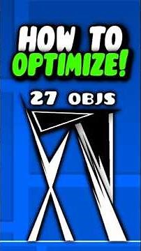 HOW TO OPTIMIZE YOUR LEVELS IN GEOMETRY DASH #geometrydash #gd #shorts #games