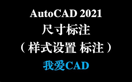 AutoCAD2021 尺寸标注样式设置与使用 ｜ 溜到飞起～
