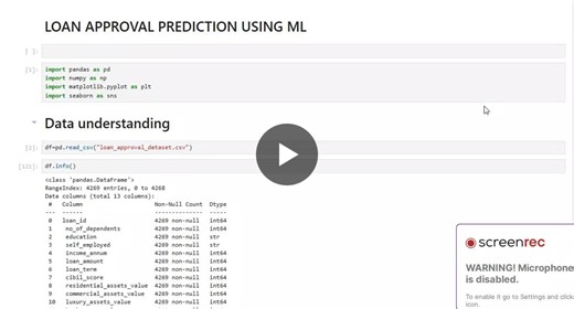Loan Approval Prediction using Machine Learning with CIBIL Score | Shamha K posted on the topic | LinkedIn