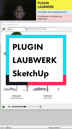 Aprende a usar el Plugin Laubwerk en SketchUp