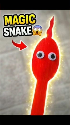 Magic Snake😱Ice Cream Stick Trick #diy #snake #icecreamstickscraft #trendingshorts #shorts #song #yt