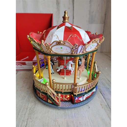 Holiday Time Carousel Animated Xmas Horse Village Accessory Circus Musical - Etsy