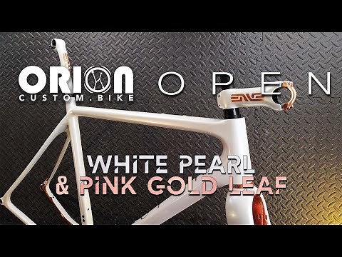 CUSTOM PAINT | Open UP | Painting a bike with white pearl and pink gold leaf