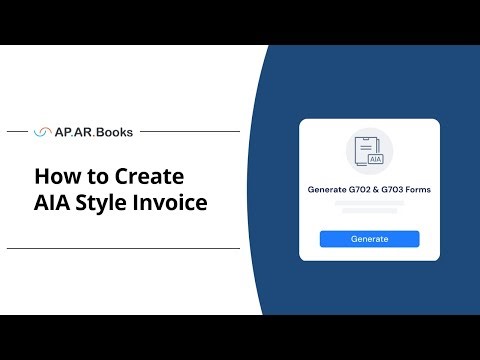 How to Create an AIA Style Invoice | APARBooks Tutorial
