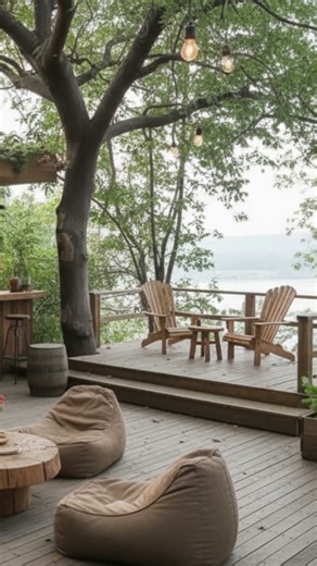 Ultimate Outdoor Kitchen Tour | Wooden kitchen with a beautiful lake view