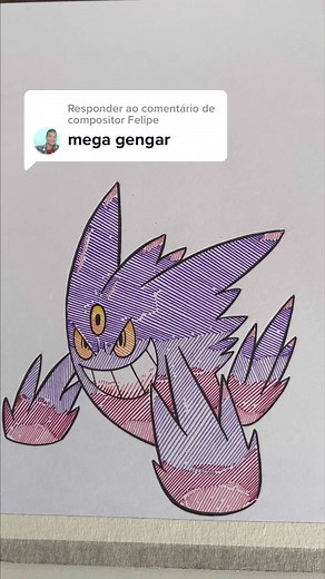 Como Desenhar Gengar - Desenho de Mega Gengar Pokemon