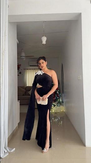 Black One Shoulder dress Styling ✨