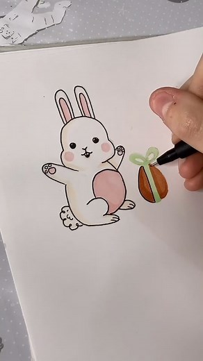 Premier Tuto de Pâques 🐰 #pâques #dessin