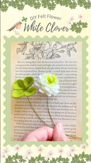 フェルトで白詰草とクローバーを作ったら可愛かった🍀How to make felt white clover #フェルトフラワー#白詰草#feltcrafts #花とあそぶ暮らし