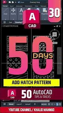 AutoCAD Tips 30 | How to Add Hatch Pattern in AutoCAD #autocad #shorts