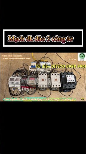 Mạch điều khiển 3 khởi động từ đảo luân phiên 3 công tơ tự động p3 Test thực tế với nguồn điện