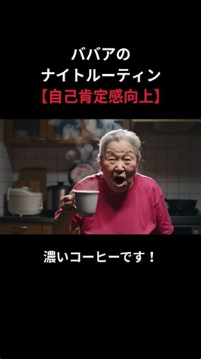 【自己肯定感向上】ババアのナイトルーティン#ai #aivideo #aishorts #aiおばあちゃん #おばあちゃん #ai生成#ai動画