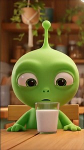 Aliens drank milk for the first time👽