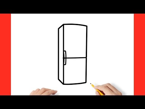 How to draw a FRIDGE step by step / drawing fridge easy