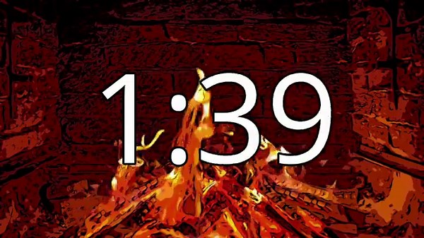 5 Minutes Fireplace Timer with Relaxing Music | Fire crackling Sounds | Animated Fire Background