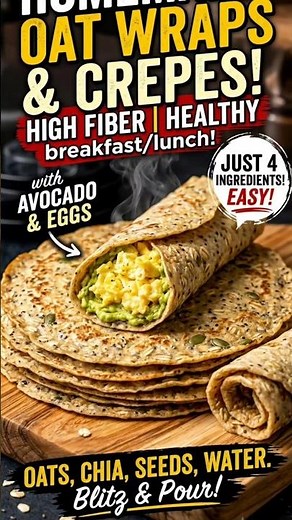 How to Make 2-Ingredient Oat Wraps (Healthy & High-Fiber!)