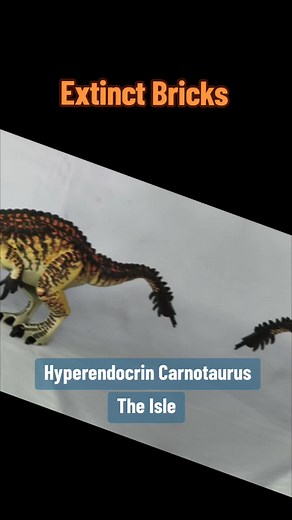 Extinct Bricks Hyperendocrin Carnotaurus inspired by The Isle video game see full video on my youtube channel #jurassicworld #rebirth #jurassicworldrebirth #isle #dino #dinosaur #lego #carnotaurus
