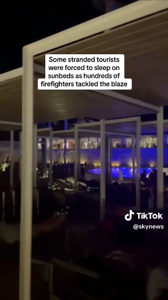 #Wildfires on the #Greek #island of #Rhodes have #forced #thousands of #holidaymakers to #flee their #hotels. #Four #locations #close to the #areas of #Kiotari and #Lardos in the #southeastern #part of the #island have been #evacuated with at least 2,000 #people having #already #left the island Watch a British tourist share her 'terrifying' experience of the Rhodes wildfires: @Sky News
