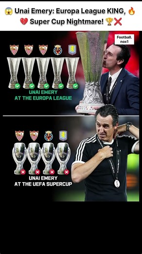 🥶Emery's Crazy Record!#football #premierleague#uefa#laliga#championsleague#seriea#chelsea