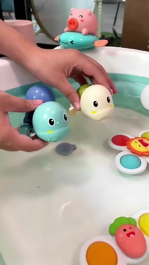 Baby bath toys, clockwork little turtle swimming toys #toy #gift #forchild