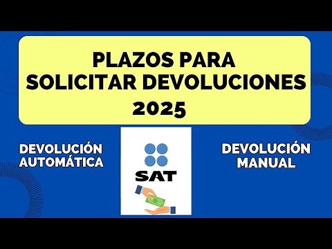 Solicitud de devolución sat plazo 2025 | devolución automática | devolución manual |