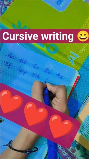 “Cursive writing made easy for beginners!”#viral # fun