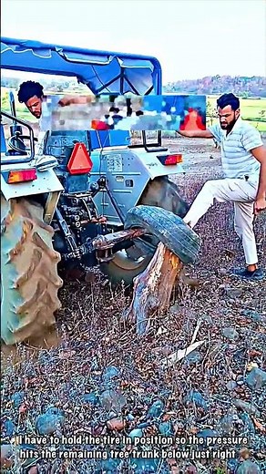 Tractor vs Nature: Uprooting Tree Stumps with Hydraulic Power