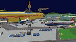 Sunshine Airport(Night) - Download Free 3D model by Noah (@smiN5214)