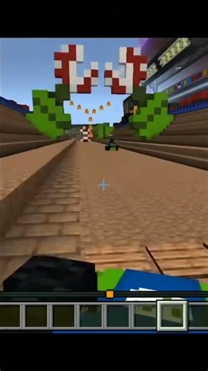 jugando Mario kart con mis amigos en Minecraft