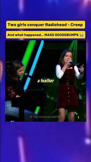 JUST WITH THEIR VOICES 🎤🥶 Two girls conquer Radiohead - Creep #creep #radiohead