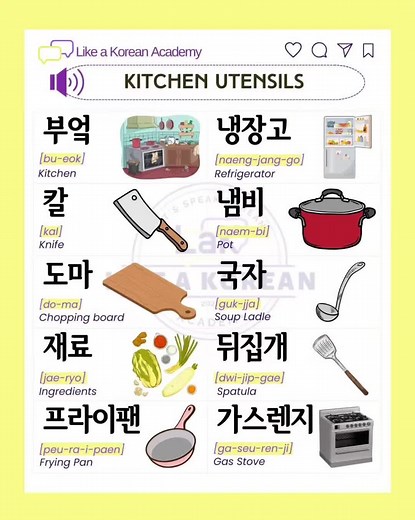 Korean Kitchen Utensils: Vocabulary, Tools, and Conversations
