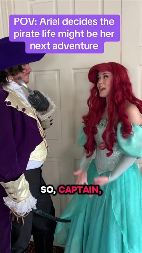 The pirate said Ariel had to prove herself by saying “Arr.” 🏴‍☠️ Ariel chose to sing it instead. 🎶 Honestly… the captain seemed impressed. New crew member unlocked. 😂 #ariel #littlemermaid #pirate #beautifulvoice #pirateandmermaid