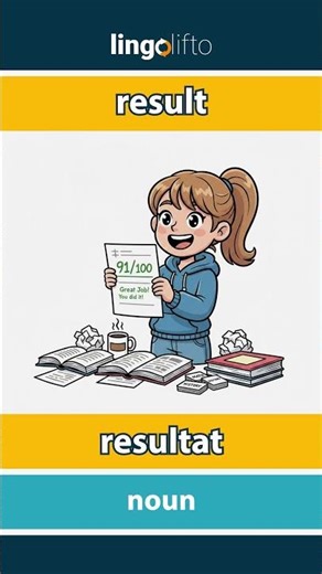 🇬🇧🇩🇰 result - resultat : learn English : Lad os lære engelsk : vocabulary builder