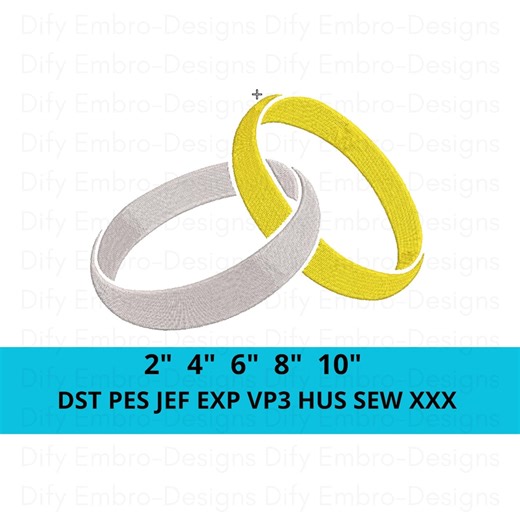 Interlocking Wedding Rings Embroidery Design | Couple Rings Machine Embroidery File | Anniversary & Engagement Symbol | Minimal Love - Etsy Australia