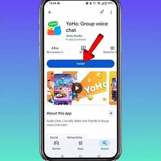 How To Install YoHo Group Voice Chat App On Android Phone || How To Download YoHo App #yoho #shorts