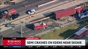 Crash on I-94 in Chicago suburbs causes major damage, traffic backup