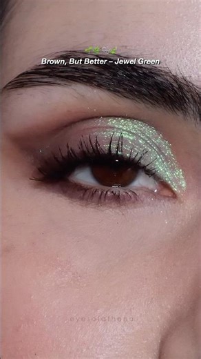 Brown, But Better: Jewel Green 💚✨ Green & Brown Smokey Eyeshadow